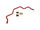 BMR Non-Adjustable Rear Sway Bar; 25mm; Red (82-92 Camaro)