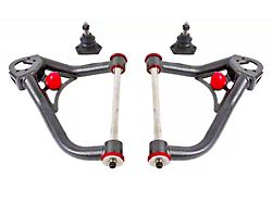 BMR Non-Adjustable Upper Control Arms; Polyurethane Bushings; Black Hammertone (67-69 Camaro)