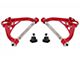 BMR Non-Adjustable Upper Control Arms; Polyurethane Bushings; Red (70-81 Camaro)