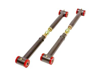 BMR On-Car Adjustable DOM Rear Lower Control Arms; Polyurethane Bushings; Black Hammertone (82-92 Camaro)