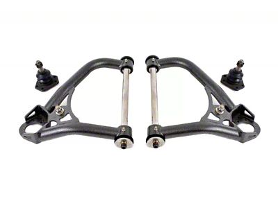 BMR Pro-Touring Non-Adjustable Lower Control Arms with Tall Ball Joints; Delrin Bushings; Black Hammertone (67-69 Camaro)