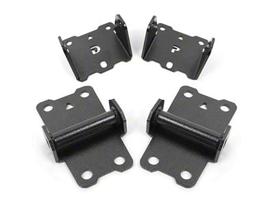 BMR Solid Upper and Lower Motor Mount Kit; Black Hammertone (82-92 Camaro)