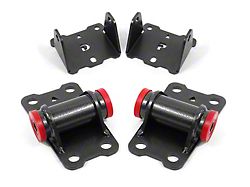 BMR Upper and Lower Motor Mount Kit with Polyurethane Bushings; Black Hammertone (82-92 Camaro)