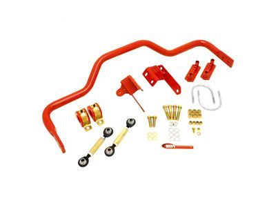 BMR Xtreme Rear Anti-Roll Bar Kit for 1.375, 3 or 3.25-Inch Axles; Polyurethane Bushings; Red (82-92 Camaro)