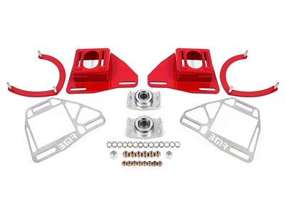 BMR Caster Camber Plates without Lockout Plates; Red (82-92 Firebird)