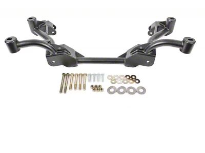 BMR K-Member without Motor Mounts; Factory Steering; Black Hammertone (82-92 Firebird w/o OE Lower Control Arms)