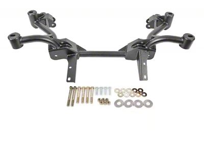 BMR K-Member without Motor Mounts; Pinto Rack Mount; Black Hammertone (82-92 Firebird w/o OE Lower Control Arms)