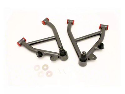 BMR Non-Adjustable Lower Control Arms without Spring Pockets; Polyurethane Bushings; Black Hammertone (82-92 Firebird)