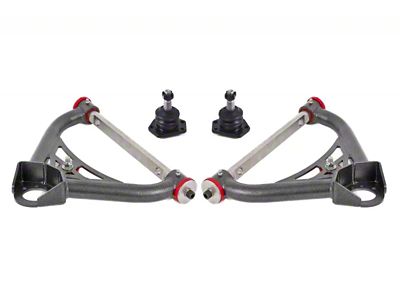 BMR Non-Adjustable Upper Control Arms; Polyurethane Bushings; Black Hammertone (70-81 Firebird)