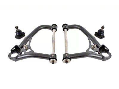 BMR Pro-Touring Non-Adjustable Lower Control Arms with Tall Ball Joints; Delrin Bushings; Black Hammertone (67-69 Firebird)