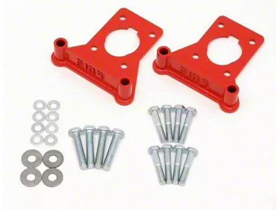 BMR C5 Brake Conversion Front Caliper Bracket; Red (93-02 Firebird)