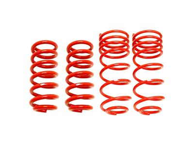 BMR Front and Rear Lowering Springs; Red (93-02 Firebird)