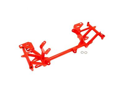 BMR K-Member with LS1 Motor Mounts; Factory Rack Mount; Red (98-02 5.7L Firebird)