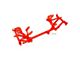 BMR K-Member with LS1 Motor Mounts; Factory Rack Mount; Red (98-02 5.7L Firebird)