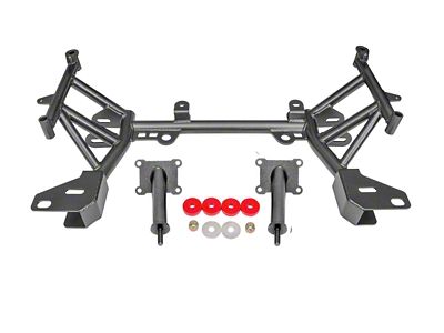 BMR K-Member with LS1 Motor Mounts; Standard Rack Mount; Black Hammertone (98-02 5.7L Firebird w/ Low Mount Turbocharger)