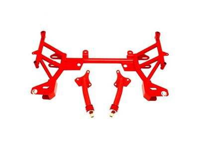 BMR K-Member with Small/Big Block Chevy Motor Mounts; Standard Rack Mount; Red (93-02 Firebird)