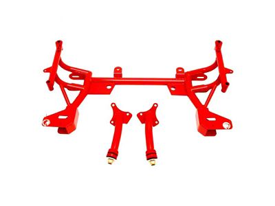 BMR K-Member with Small/Big Block Chevy Motor Mounts; Standard Rack Mount; Red (93-02 Firebird w/ Turbocharger)