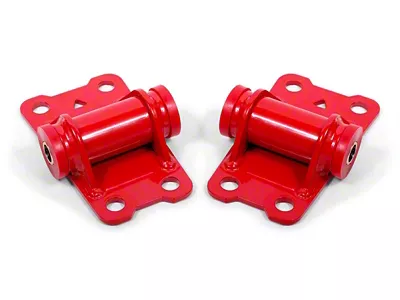 BMR Lower Motor Mount Kit with Polyurethane Bushings; Red (82-92 Firebird)