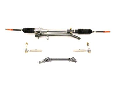 BMR Manual Steering Conversion Kit; Black Hammertone (93-02 Firebird w/ Stock K-Member)