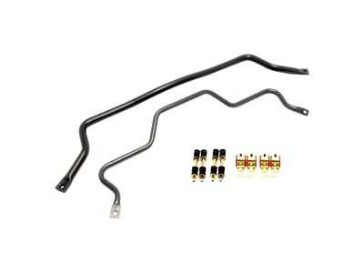 BMR Non-Adjustable Front and Rear Sway Bars; Black Hammertone (93-02 Firebird)