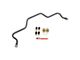 BMR Non-Adjustable Rear Sway Bar; 25mm; Black Hammertone (82-02 Firebird)