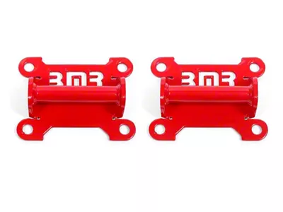 BMR Solid Engine Side Motor Mount Kit; Red (98-02 5.7L Firebird)