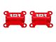 BMR Solid Engine Side Motor Mount Kit; Red (98-02 5.7L Firebird)