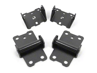 BMR Solid Upper and Lower Motor Mount Kit; Black Hammertone (82-92 Firebird)