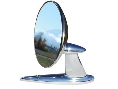 Bob Drake Outside Rearview Mirror; 1-Hole Mount (55-59 Fairlane)