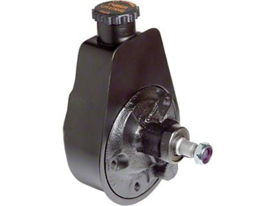 Borgeson Power Steering Pump with Keyway Shaft; Black (67-74 Camaro)