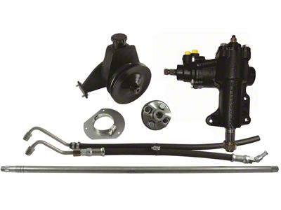 Borgeson Power Steering Conversion Kit; 14:1 Ratio (64-66 200/250 I6 Mustang w/ Manual Steering)