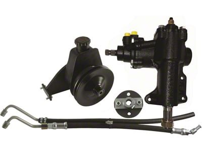 Borgeson Power Steering Conversion Kit; 14:1 Ratio (68-70 200/250 I6 Mustang w/ Manual Steering)