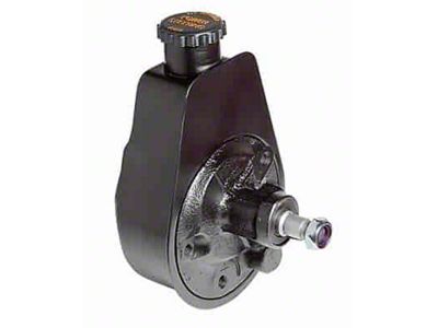 Borgeson Power Steering Pump; Black (64-73 Mustang)