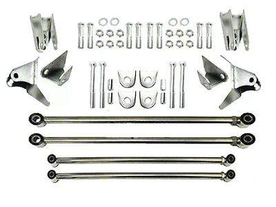 Bous Performance Triangulated Rear 4-Link Kit; Stainless Steel (28-31 Model A, Model AA)