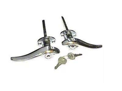 Bous Performance Outside Locking Door Handles with Keys; Chrome (32-34 Ford Car, Ford Truck)