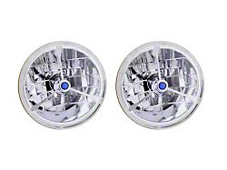 Bous Performance 7-Inch H4 Headlights with Blue Halo; Clear (Universal; Some Adaptation May Be Required)