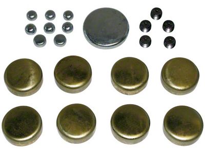 Brass Freeze Plug Kit; For Big Block Chevy 396-454 Engines; All Sizes Included