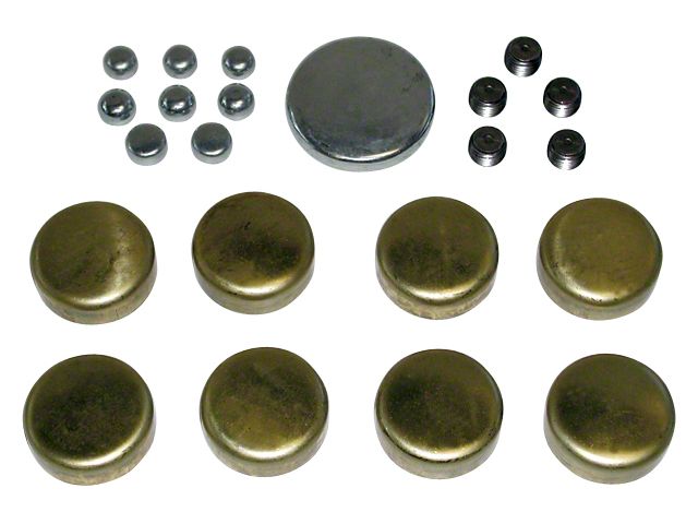 Brass Freeze Plug Kit; For Oldsmobile V8 Engines Including 403; All Sizes Needed Included