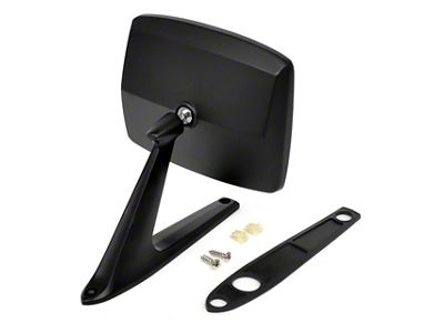 Outside Mirror; Satin Black; Driver or Passenger Side (66-77 Bronco)