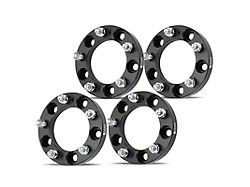 1-Inch 5-Lug Wheel Spacers; Black; Set of Four (66-96 Bronco)