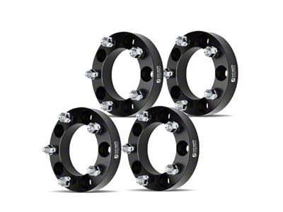 1.25-Inch 5-Lug Wheel Spacers; Black; Set of Four (66-96 Bronco)