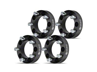 1.50-Inch 5-Lug Wheel Spacers; Black; Set of Four (66-96 Bronco)