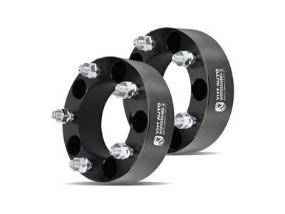 2-Inch 5-Lug Wheel Spacers; Black; Set of Two (66-96 Bronco)