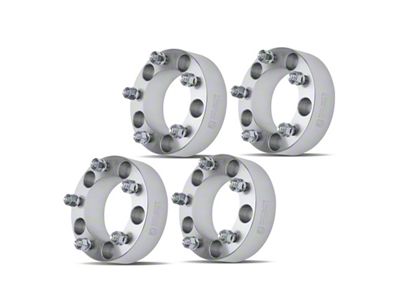 2-Inch 5-Lug Wheel Spacers; Silver; Set of Four (66-96 Bronco)