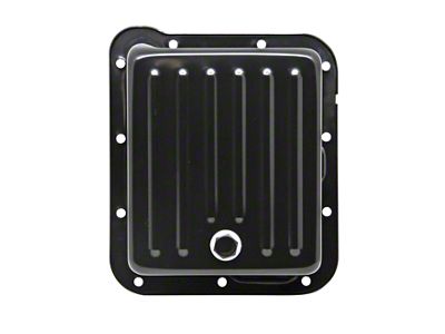 C6 Case Fill Style Transmission Pan; Black (73-77 Bronco)