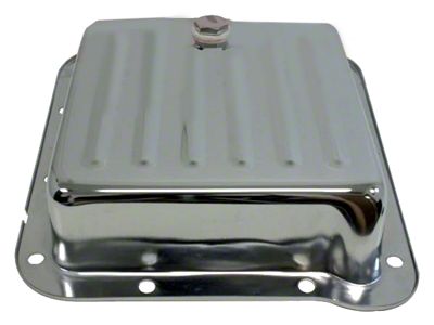 C6 Case Pan Style Transmission Pan; Chrome (73-77 Bronco)