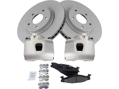 Ceramic 5-Lug Brake Rotor, Pad and Caliper Kit; Front (94-96 Bronco)