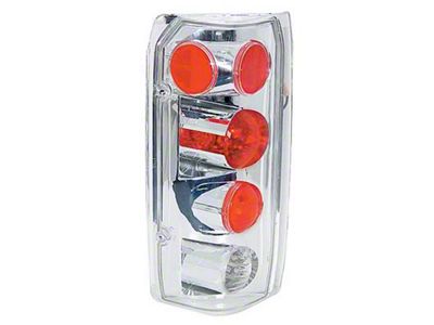 Crystal Eyes Tail Lights; Chrome Housing; Clear Lens (92-96 Bronco)