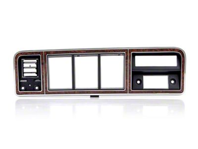 Dash Bezel with A/C Vents; Chrome and Woodgrain (78-79 Bronco)