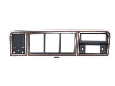 Dash Bezel without A/C Vents; Chrome and Woodgrain (78-79 Bronco)